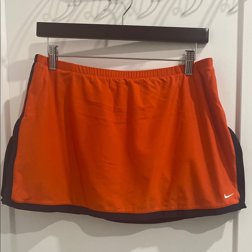 Nike Dri-fit Orange / Navy Tennis / Golf Athletic Skort |Size Large